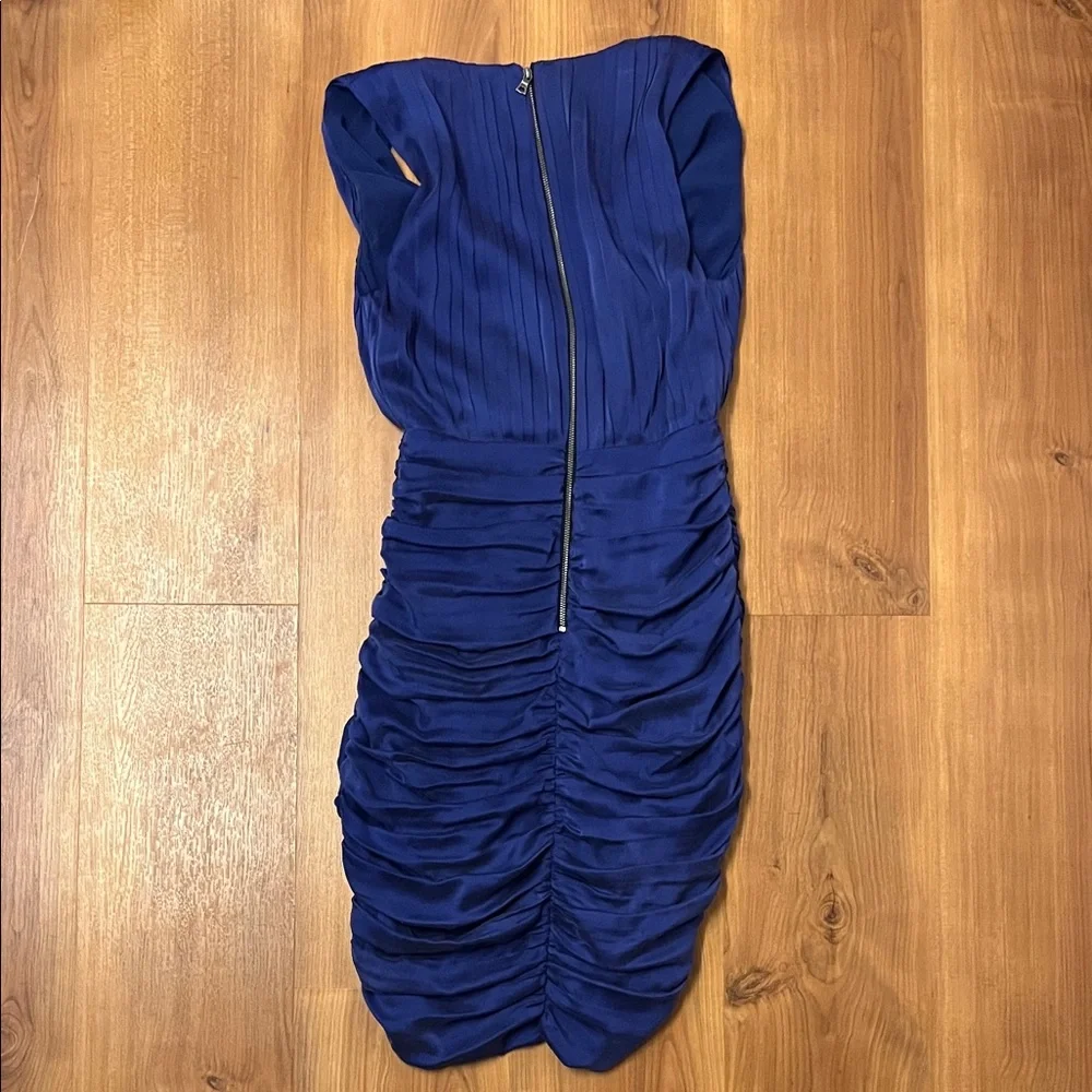 Alice + Olivia Royal Blue Ruched Mini Dress